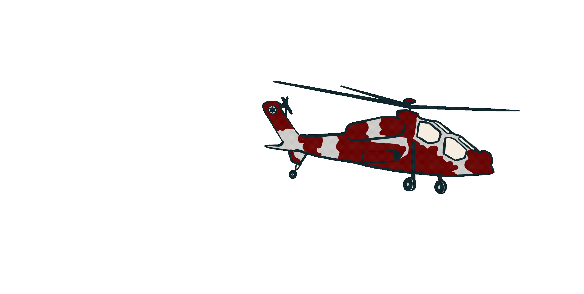 Apache helicopter front